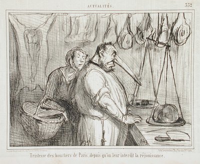 Sadness of the Butchers of Paris by Honoré Daumier
